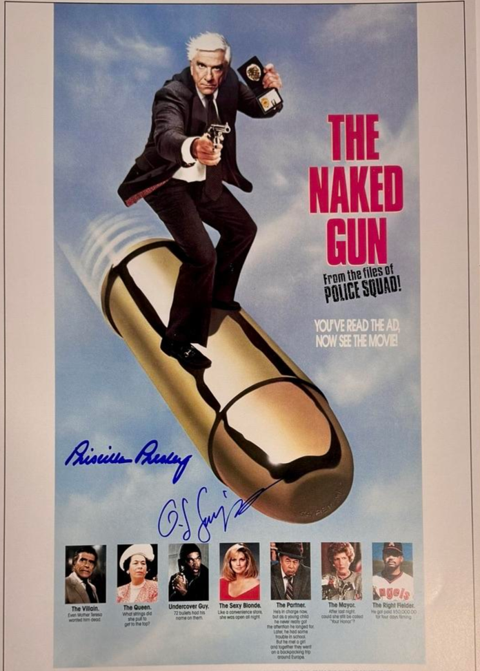 OJ Simpson & Priscilla Presley Signed 11x17 Photo (The Naked Gun) - Schwartz / JSA COA